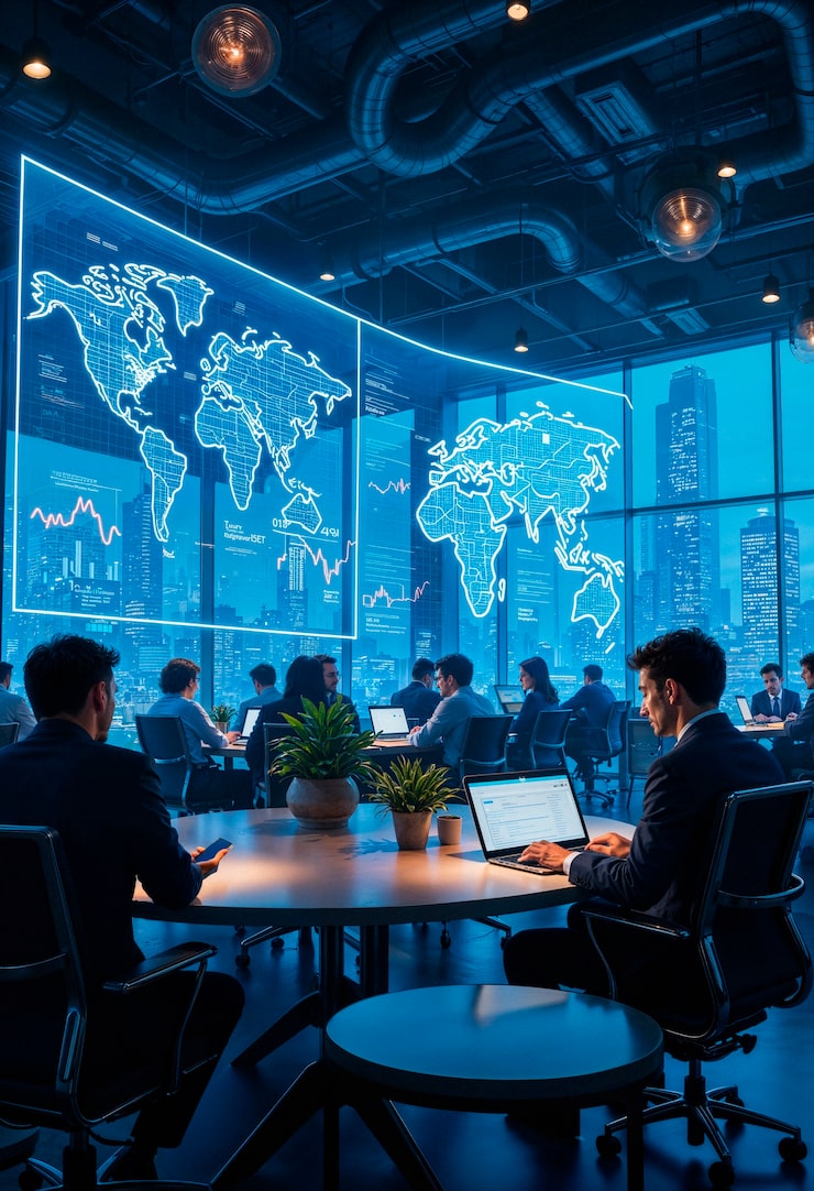 modern-business-meeting-with-global-data-visualization_23-2151966717